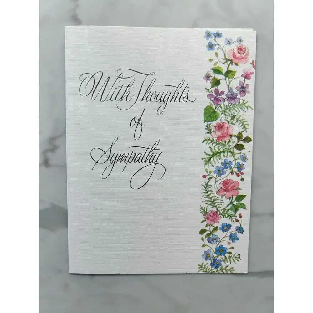 Set of 6 Vintage Floral & Cottage Note Cards, No Envelopes